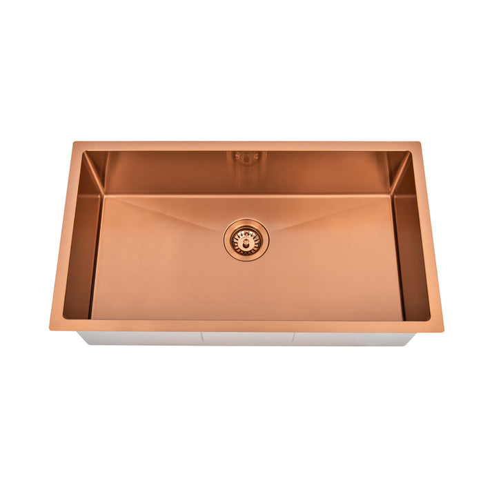 Brushed Copper 750 x 450 x 230mm Kitchen & Laundry Sink