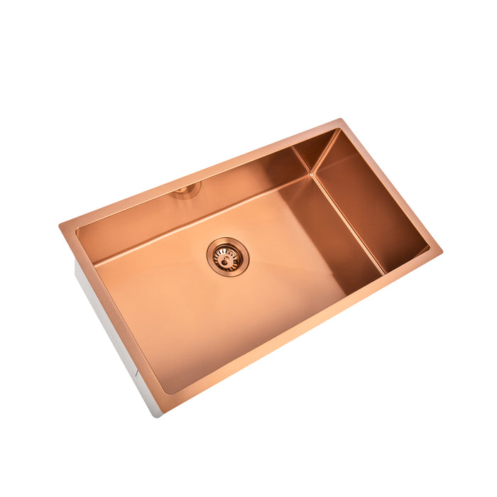 Brushed Copper 750 x 450 x 230mm Kitchen & Laundry Sink