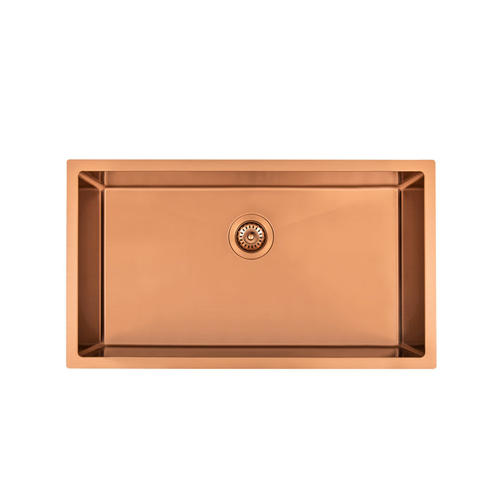 Brushed Copper 750 x 450 x 230mm Kitchen & Laundry Sink