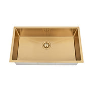 Brushed Gold 750 x 450 x 230mm Kitchen & Laundry Sink - Acqua Bathrooms