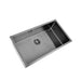 Brushed Gun Metal 750 x 450 x 230mm Kitchen & Laundry Sink - Acqua Bathrooms