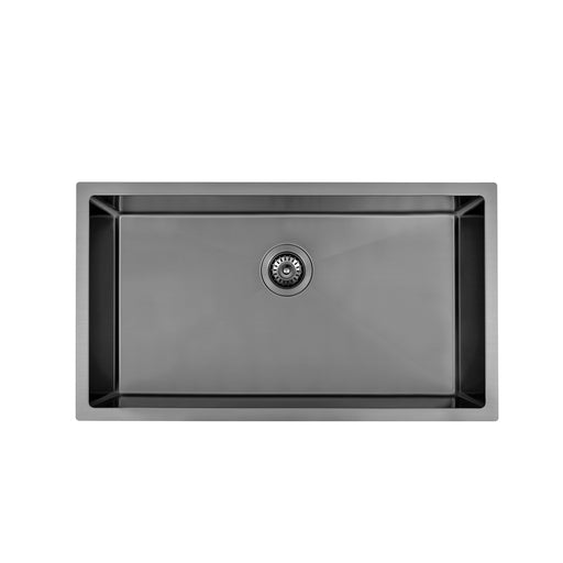 Brushed Gun Metal 750 x 450 x 230mm Kitchen & Laundry Sink - Acqua Bathrooms