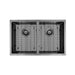 Brushed Gun Metal 750 x 450 x 230mm Double Bowl Kitchen Sink - Acqua Bathrooms