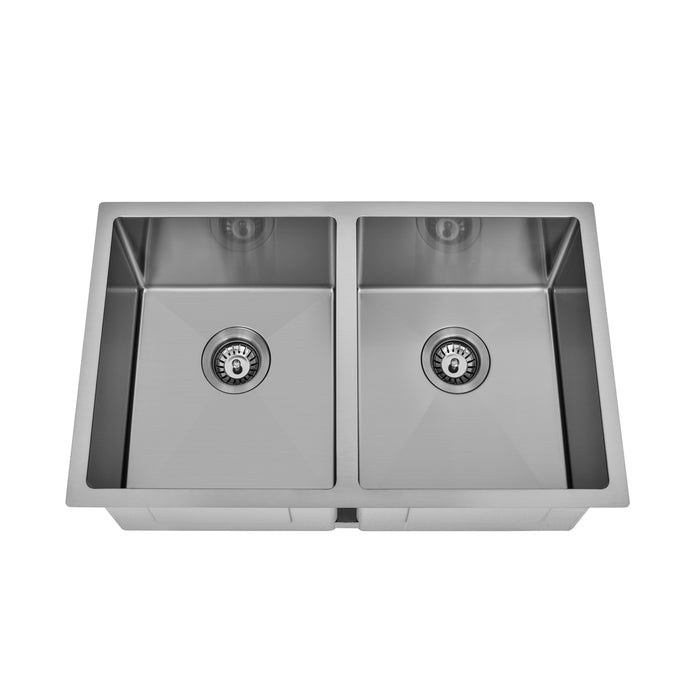 750 x 450 x 230mm Double Bowl Kitchen Sink - Acqua Bathrooms