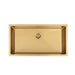 Brushed Gold 800 x 450 x 230mm Kitchen & Laundry Sink - Acqua Bathrooms