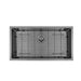 Brushed Gun Metal 800 x 450 x 230mm Kitchen & Laundry Sink - Acqua Bathrooms