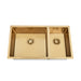 Brushed Gold 800 x 450 x 230mm 1 & 1/2 Double Bowl Kitchen Sink - Acqua Bathrooms