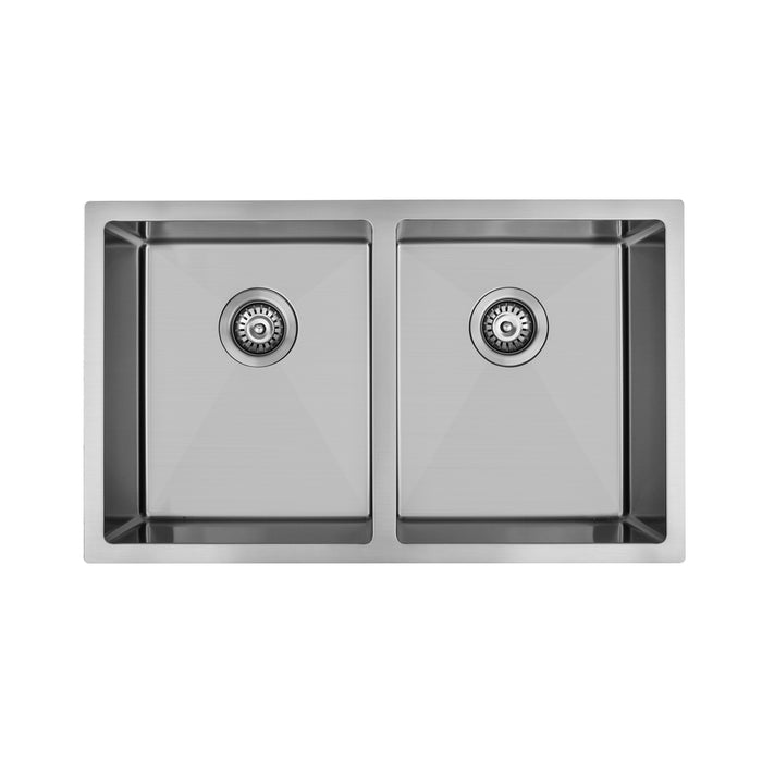 800 x 450 x 230mm Double Bowl Kitchen Sink - Acqua Bathrooms