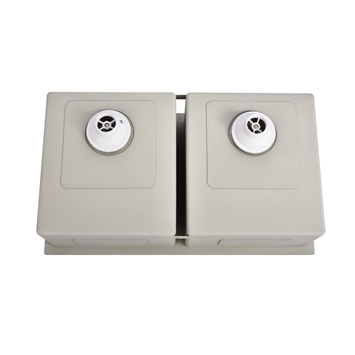 800 x 450 x 230mm Double Bowl Kitchen Sink - Acqua Bathrooms