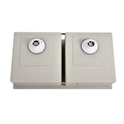 Brushed Gold 850 x 450 x 230mm Double Bowl Kitchen Sink - Acqua Bathrooms