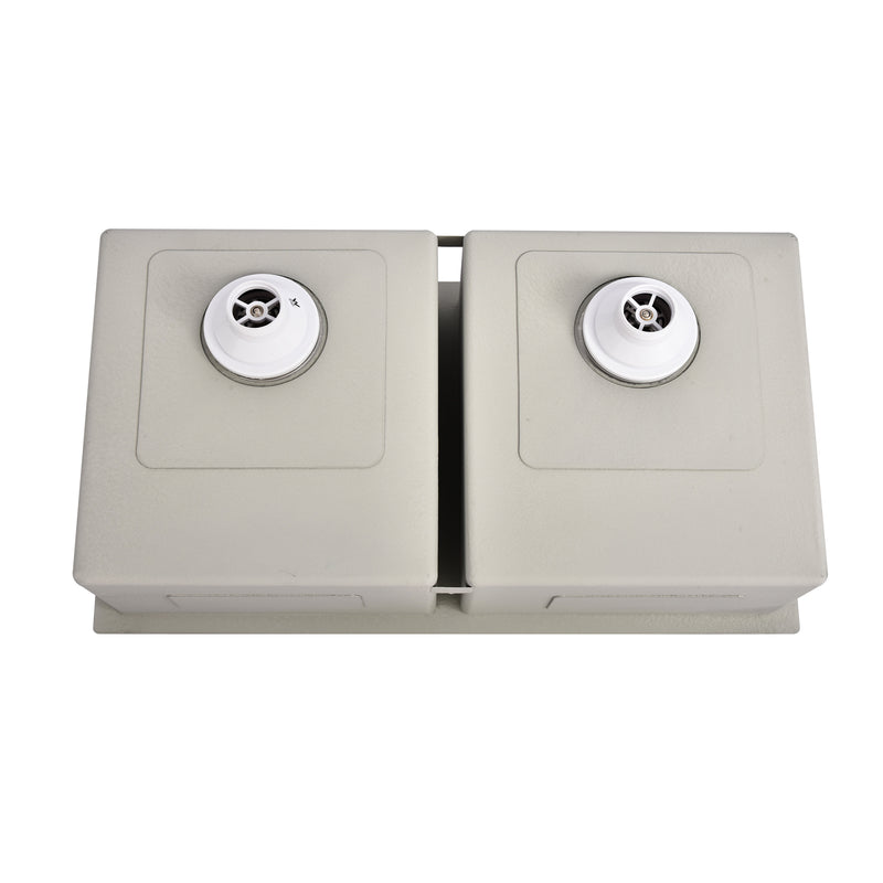 Brushed Gold 850 x 450 x 230mm Double Bowl Kitchen Sink - Acqua Bathrooms