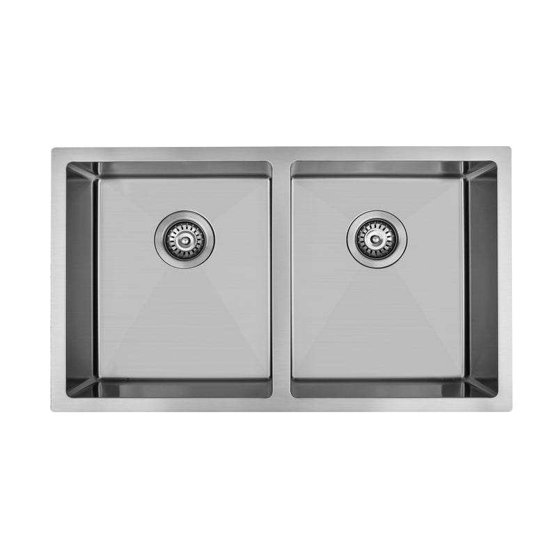 850 x 450 x 230mm Double Bowl Kitchen Sink - Acqua Bathrooms