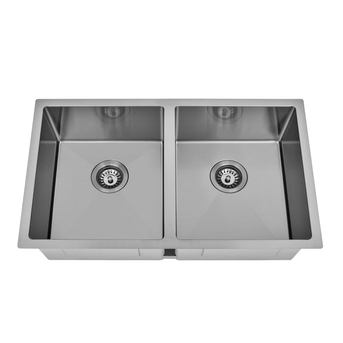 850 x 450 x 230mm Double Bowl Kitchen Sink - Acqua Bathrooms