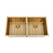 Brushed Gold 900 x 450 x 230mm Double Bowl Kitchen Sink - Acqua Bathrooms
