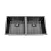 Brushed Gun Metal 900 x 450 x 230mm Double Bowl Kitchen Sink - Acqua Bathrooms