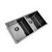 Brushed Gun Metal 900 x 450 x 230mm Double Bowl Kitchen Sink - Acqua Bathrooms