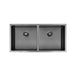 Brushed Gun Metal 900 x 450 x 230mm Double Bowl Kitchen Sink - Acqua Bathrooms