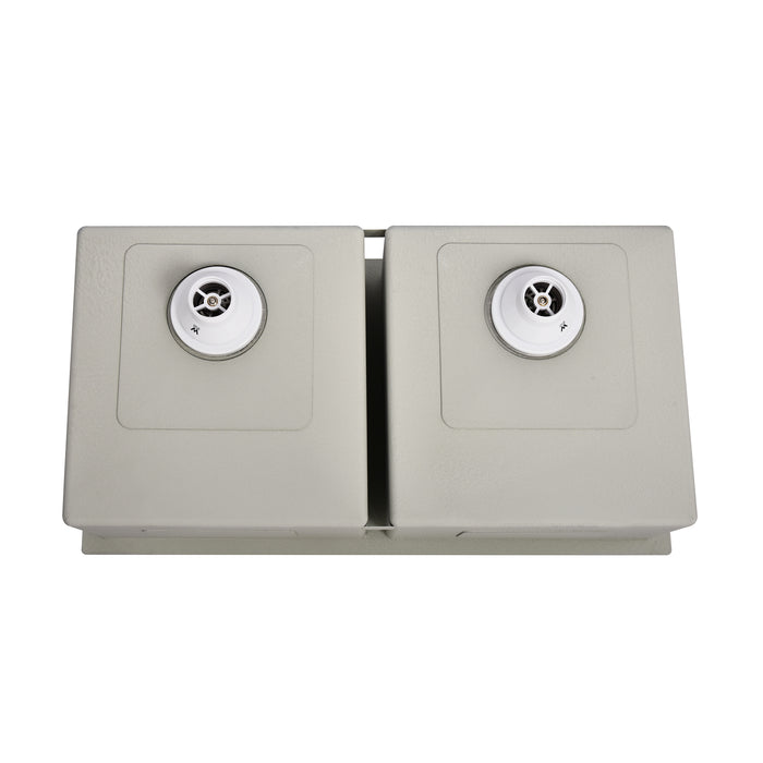 Brushed Gun Metal 900 x 450 x 230mm Double Bowl Kitchen Sink - Acqua Bathrooms