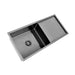 Brushed Gun Metal 950 x 450 x 230mm Single Bowl Kitchen Sink With Drainer - Acqua Bathrooms