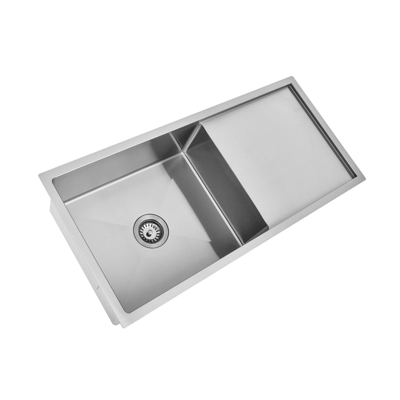 950 x 450 x 230mm Single Bowl Kitchen Sink With Drainer - Acqua Bathrooms