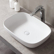 Sava 600mm Solid Surface Stone Above Counter Basin - Acqua Bathrooms