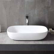 Sava 600mm Solid Surface Stone Above Counter Basin - Acqua Bathrooms