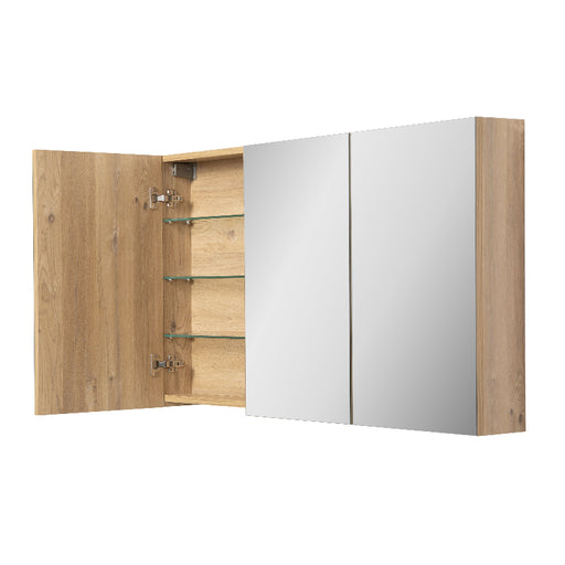 Avia 1200mm Natural Oak Shaving Cabinet By Indulge® - Acqua Bathrooms
