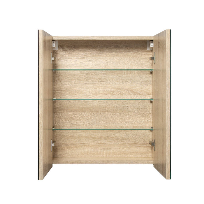 Avia 750mm Natural Oak Shaving Cabinet By Indulge® - Acqua Bathrooms