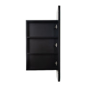 Curva Matte Black Square Shaving Cabinet By Indulge® - Acqua Bathrooms