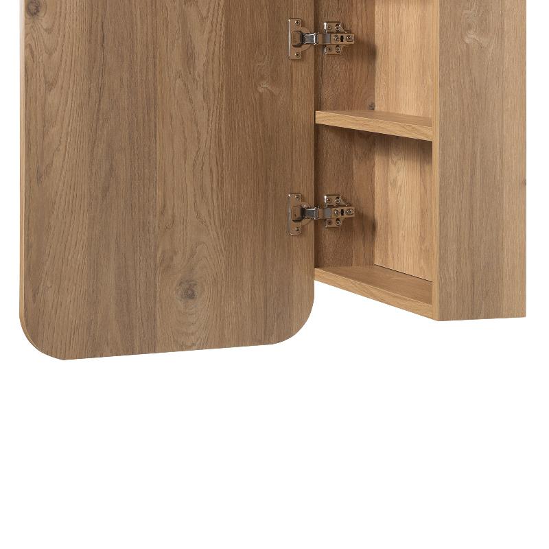 Curva Natural Oak Square Shaving Cabinet By Indulge® - Acqua Bathrooms