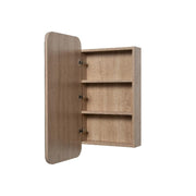 Curva White Oak Square Shaving Cabinet By Indulge® - Acqua Bathrooms