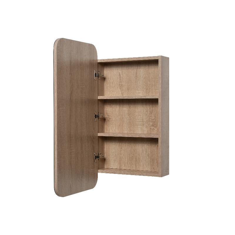 Curva White Oak Square Shaving Cabinet By Indulge® - Acqua Bathrooms