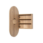 Pill Oval Natural Oak Shaving Cabinet By Indulge® - Acqua Bathrooms