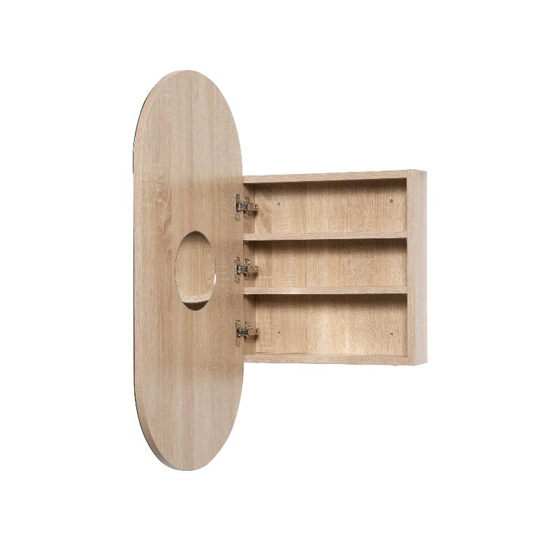 Pill Oval White Oak Shaving Cabinet By Indulge® - Acqua Bathrooms