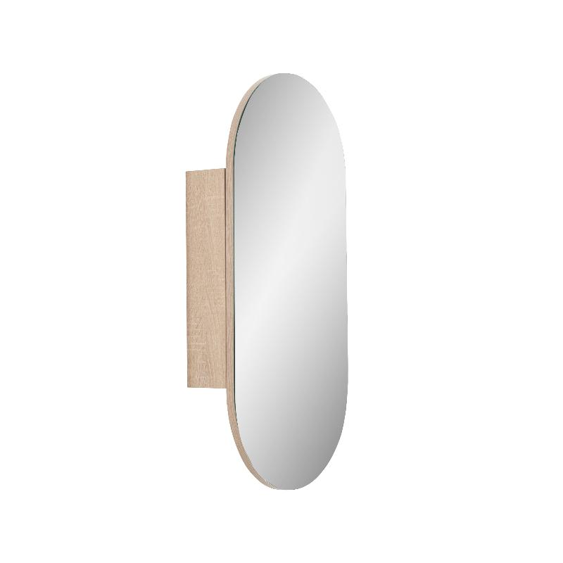 Pill Oval White Oak Shaving Cabinet By Indulge® - Acqua Bathrooms