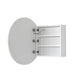 Round LED Matte White Shaving Cabinet - Indulge - Acqua Bathrooms