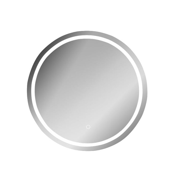Round LED Matte White Shaving Cabinet - Indulge - Acqua Bathrooms