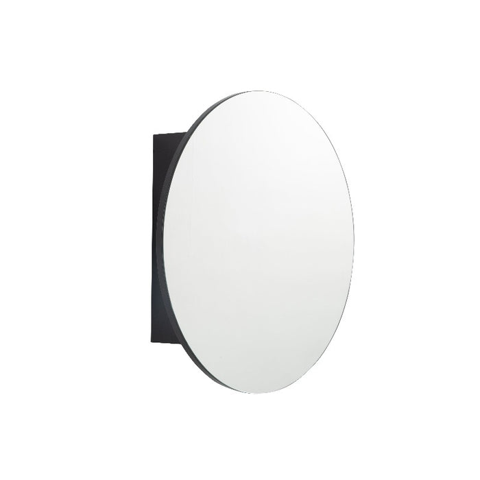 Round Matte Black 750mm Shaving Cabinet By Indulge® - Acqua Bathrooms