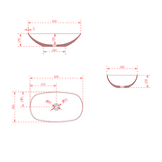 Serra 630mm Solid Surface Stone Oval Above Counter Basin - Acqua Bathrooms