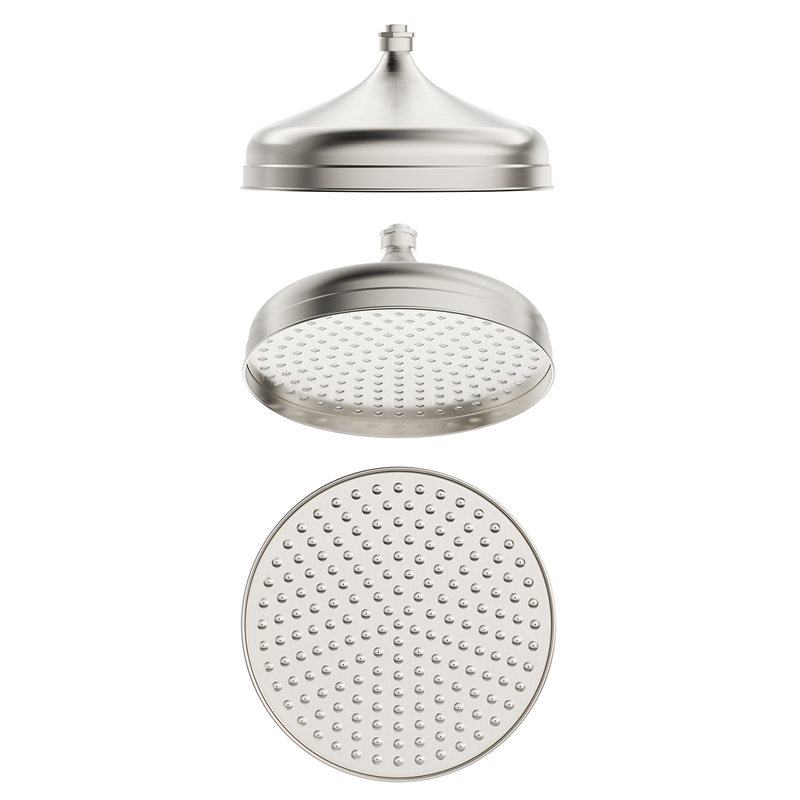 Mica Brushed Nickel Heritage 300mm Shower Head