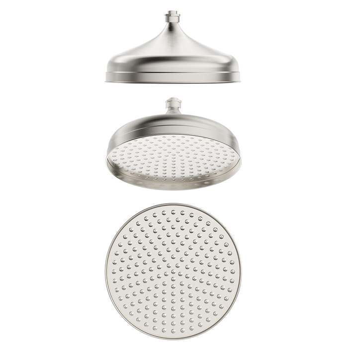 Mica Brushed Nickel Heritage 300mm Shower Head