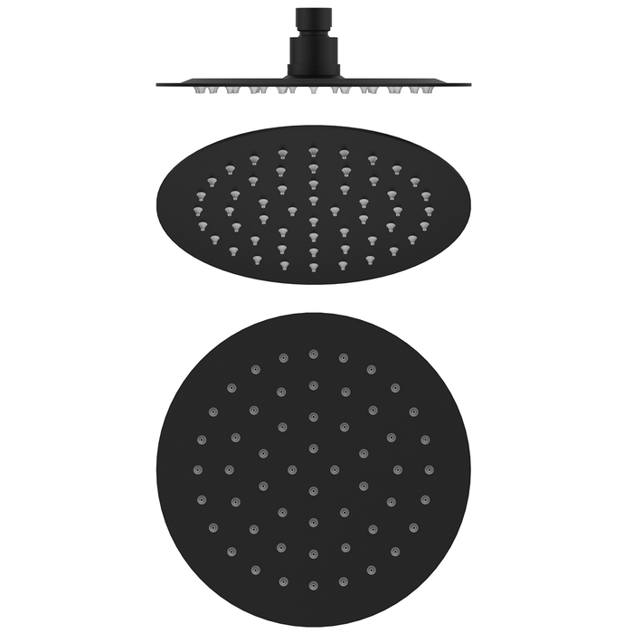 Mica Matte Black Shower Head - 200mm