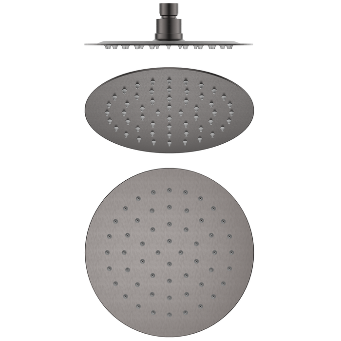 Mica Gun Metal Shower Head - 250mm