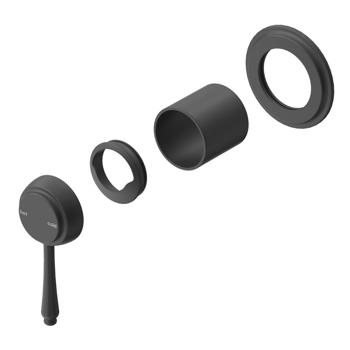 Mica Matte Black Heritage Shower Mixer - Trim Kit Only