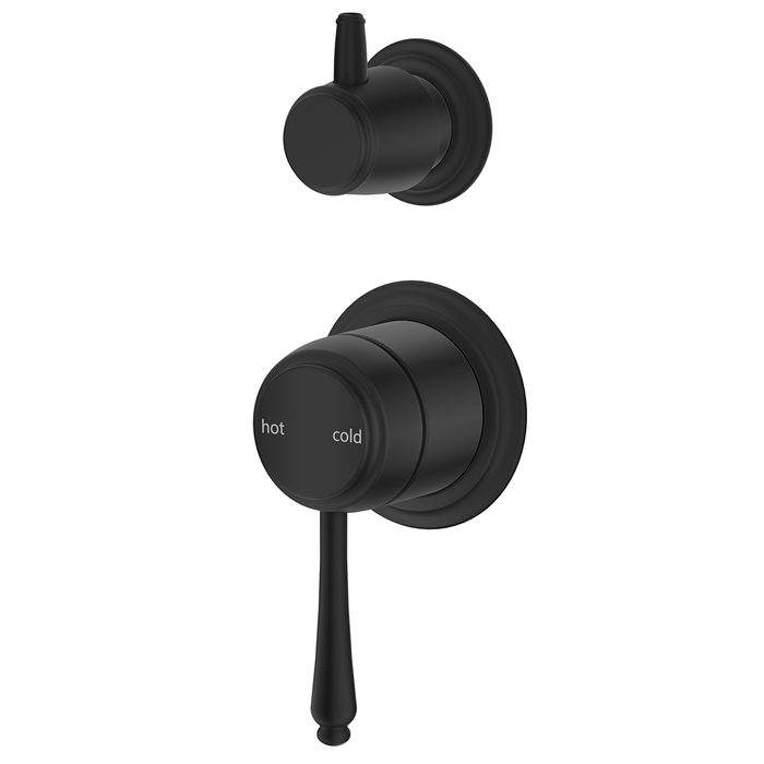 Mica Matte Black Heritage Shower Mixer Diverter - Trim Kit Only