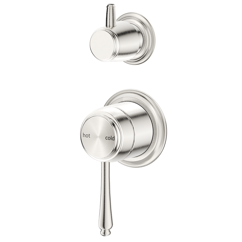 Mica Brushed Nickel Heritage Shower Mixer Diverter - Trim Kit Only