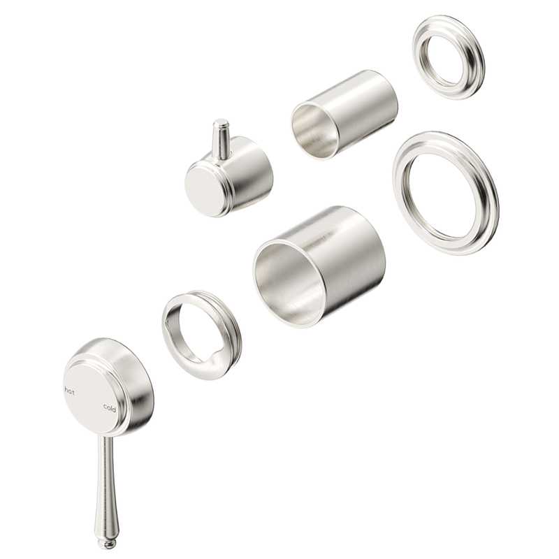 Mica Brushed Nickel Heritage Shower Mixer Diverter - Trim Kit Only