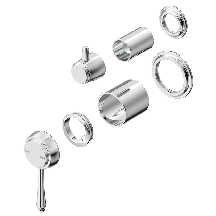 Mica Chrome Heritage Shower Mixer Diverter - Trim Kit Only