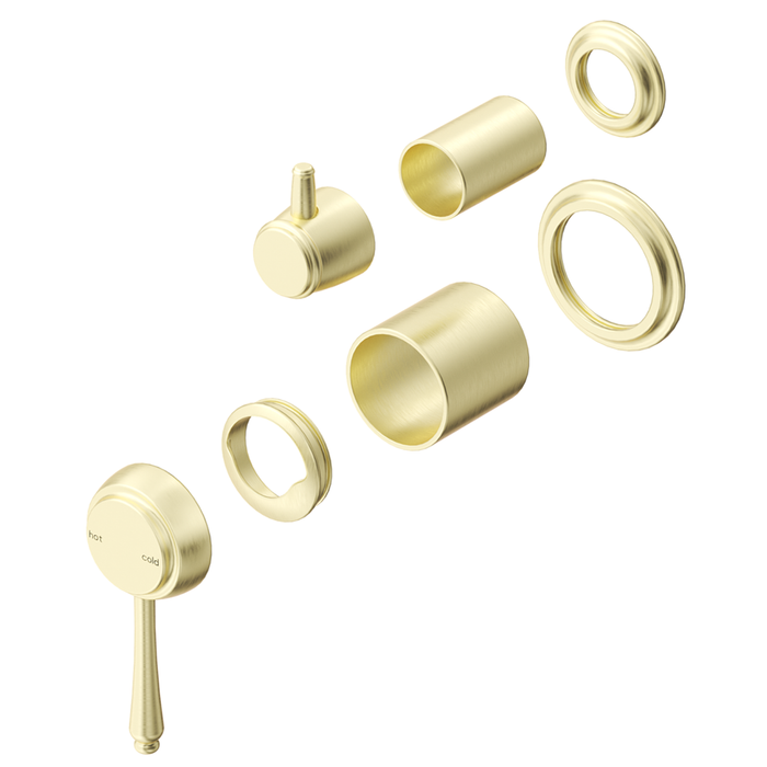 Mica French Gold Heritage Shower Mixer Diverter - Trim Kit Only
