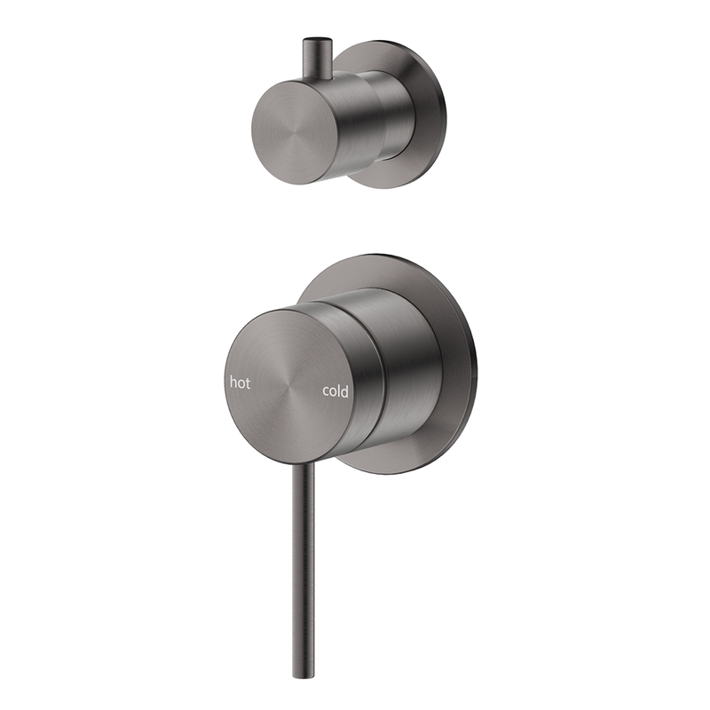 Mica Gun Metal Shower Mixer Diverter - 2P - Trim Kit Only